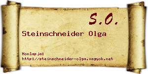Steinschneider Olga névjegykártya